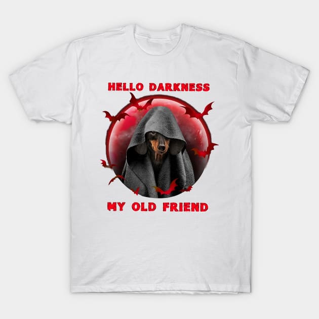 Hello Darkness My Old Friend Dachshund Dog halloween Hello